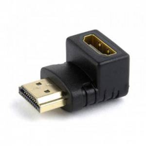 Переходник HDMI HDMI Cablexpert A-HDMI90-FML, 19F/19M, угловой соединитель 90 градусов, золотые разъемы, пакет