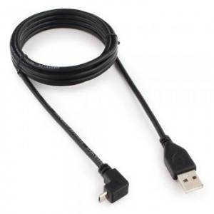 Кабель USB 2.0 Pro Cablexpert CCP-mUSB2-AMBM90-6, AM/microBM 5P, 1,8м, угловой, экран, черный, пакет