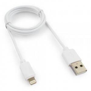 Кабель USB Гарнизон GCC-USB2-AP2-1M-W AM/Lightning, для iPhone5/6/7/8/X, IPod, IPad, 1м, белый, пакет