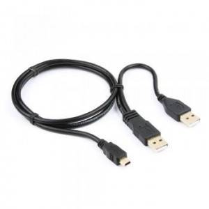 Кабель USB 2.0 Pro Gembird/Cablexpert CCP-USB22-AM5P-3, 2xAM/miniBM 5P, 0.9м, экран, черный, пакет
