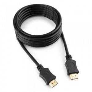 Кабель HDMI Cablexpert CC-HDMI4L-10, 3.0м, v1.4, 19M/19M, серия Light, черный, позол.разъемы, экран, пакет