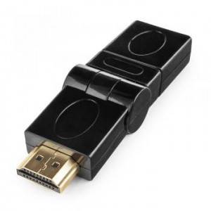 Переходник HDMI HDMI Cablexpert A-HDMI-FFL2, 19F/19M, вращающийся на 180 град, золотые разъемы, пакет