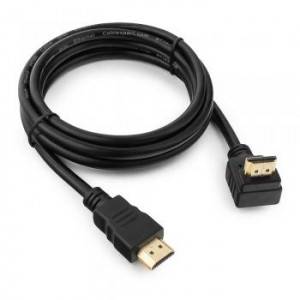 Кабель HDMI Cablexpert CC-HDMI490-6, 1.8м, v1.4, 19M/19M, углов. разъем, черный, позол.разъемы, экран, пакет