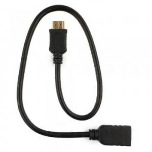 Удлинитель кабеля HDMI Cablexpert CC-HDMI4X-0.5M, 0.5м, v2.0, 19M/19F, черный, позол.разъемы, экран, пакет