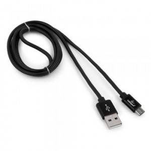 Кабель USB 2.0 Cablexpert CC-S-mUSB01Bk-1M, AM/microB, серия Silver, длина 1м, черный, блистер