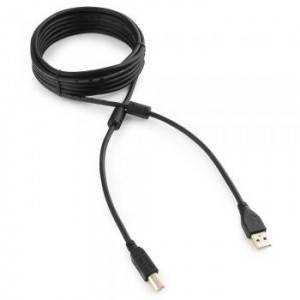 Кабель USB 2.0 Pro Cablexpert CCF2-USB2-AMBM-15, AM/BM, 4.5м, экран,2феррит.кольца, черный, пакет