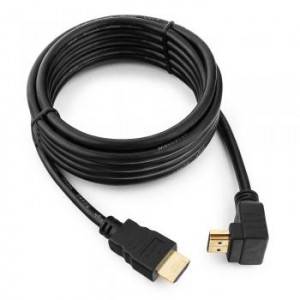 Кабель HDMI Cablexpert CC-HDMI490-10, 3.0м, v1.4, 19M/19M, углов. разъем, черный, позол.разъемы, экран, пакет