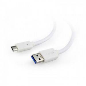 Кабель USB Cablexpert CCP-USB3-AMCM-1M-W, USB3.0 AM/USB Type-C, 1м, белый, пакет