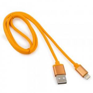 Кабель Cablexpert для Apple CC-S-APUSB01O-1M, AM/Lightning, серия Silver, длина 1м, оранжевый, блистер