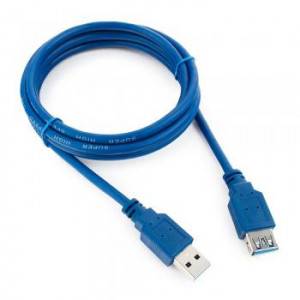 Кабель удлинитель USB3.0 Pro Cablexpert CCP-USB3-AMAF-6, AM/AF, 1.8м, экран, синий, пакет
