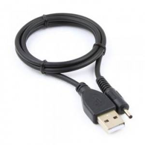 Кабель USB 2.0 Pro Cablexpert CC-USB-AMP25-0.7M, AM/DC 2,5мм 5V 2A (для планшетов Android), 0.7м, экран, черный, пакет