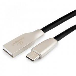Кабель USB 2.0 Cablexpert CC-G-USBC01Bk-1.8M, AM/Type-C, серия Gold, длина 1.8м, черный, блистер