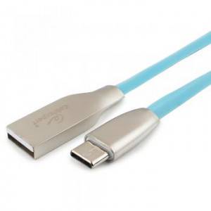 Кабель USB 2.0 Cablexpert CC-G-USBC01Bl-1M, AM/Type-C, серия Gold, длина 1м, синий, блистер