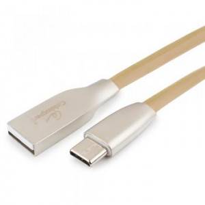 Кабель USB 2.0 Cablexpert CC-G-USBC01Gd-1M, AM/Type-C, серия Gold, длина 1м, золотой, блистер