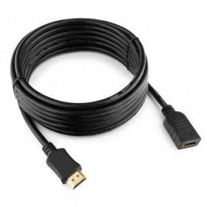 Удлинитель кабеля HDMI Cablexpert CC-HDMI4X-15, 4.5м, v2.0, 19M/19F, черный, позол.разъемы, экран, пакет