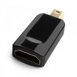 Переходник miniDisplayPort -> HDMI, Cablexpert A-mDPM-HDMIF-01, 20M/19F, черный, пакет