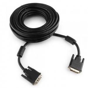 Кабель DVI-D dual link Cablexpert CC-DVI2-BK-10, 25M/25M, 3.0м, черный, экран, феррит.кольца, пакет