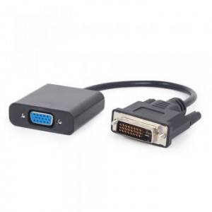 Переходник DVI-D -> VGA Cablexpert A-DVID-VGAF-01, 25M/15F, длина кабеля 0,2м, черный, пакет