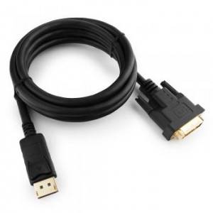 Кабель DisplayPort->DVI Cablexpert CC-DPM-DVIM-6, 1.8м, 20M/25M, черный, экран, пакет