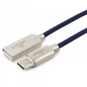 Кабель USB 2.0 Cablexpert CC-P-USBC02Bl-1.8M, AM/Type-C, серия Platinum, длина 1.8м, синий, нейлоновая оплетка, блистер