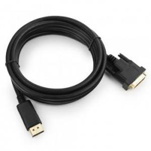 Кабель DisplayPort->DVI Cablexpert CC-DPM-DVIM-3M, 3м, 20M/25M, черный, экран, пакет