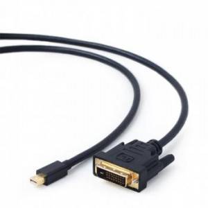 Кабель mDP-DVI Cablexpert CC-mDPM-DVIM-6, 20M/25M, 1.8м, черный, позол.разъемы, пакет