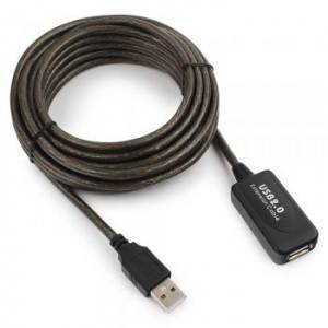 Кабель удлинитель USB 2.0 активный Cablexpert UAE-01-5M, AM/AF, 5м
