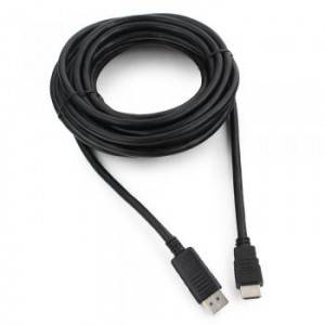 Кабель DisplayPort->HDMI Cablexpert CC-DP-HDMI-7.5M, 7.5м, 20M/19M, черный, экран, пакет