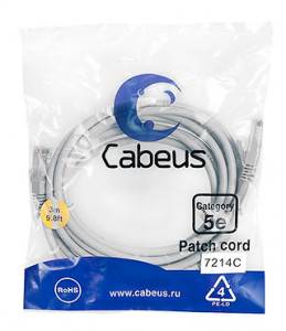 Патч-корд Cabeus PC-UTP-RJ45-Cat.5e-3m
