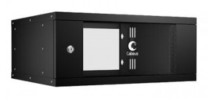 Шкаф телекоммуникационный настенный 19 Cabeus WSC-05D-4U55/45-BK