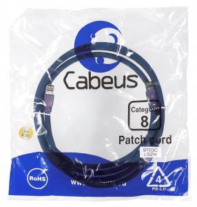 Патч-корд Cabeus PC-SSTP-RJ45-Cat.8-2m-LSZH