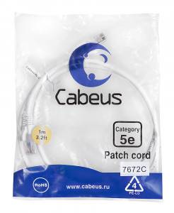 Патч-корд Cabeus PC-UTP-RJ45-Cat.5e-1m-WH