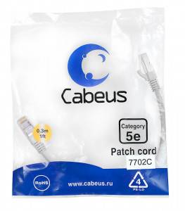 Патч-корд Cabeus PC-FTP-RJ45-Cat.5e-0.3m