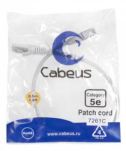 Патч-корд Cabeus PC-FTP-RJ45-Cat.5e-0.5m