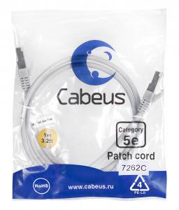 Патч-корд Cabeus PC-FTP-RJ45-Cat.5e-1m