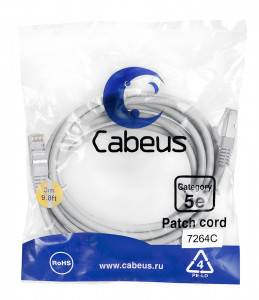 Патч-корд Cabeus PC-FTP-RJ45-Cat.5e-3m