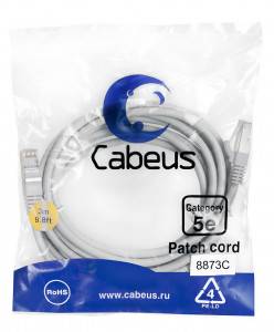 Патч-корд Cabeus PC-FTP-RJ45-Cat.5e-3m-LSZH