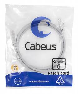 Патч-корд Cabeus PC-UTP-RJ45-Cat.6-1.5m