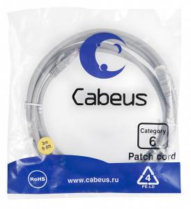Патч-корд Cabeus PC-UTP-RJ45-Cat.6-3m