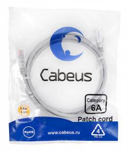 Патч-корд Cabeus PC-UTP-RJ45-Cat.6a-1.5m-LSZH