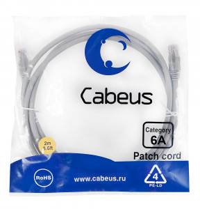 Патч-корд Cabeus PC-UTP-RJ45-Cat.6a-2m-LSZH