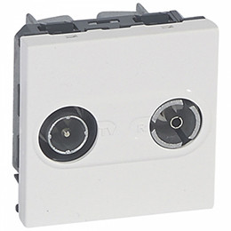 LEGRAND 078788 Модуль розетки TV/R оконечная 10db, белый, Mosaic