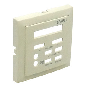 Efapel 90715 TMF Лицевая панель для одноканального модуля с FM-тюнером, будильником и ИК-управлением, беж