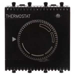 DKC / ДКС 4402162 Термостат Черный квадрат Avanti для теплых полов, 2 модуля