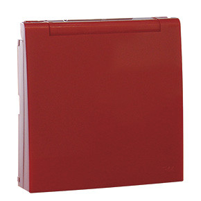 Efapel 90634 TVM Лицевая панель для розетки 2к+З с защитной крышкой, красная