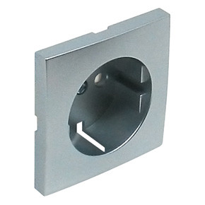 Efapel 90632 TAL Лицевая панель для розетки 2к+з с защитными шторками, алюминий