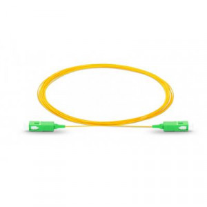 Предоконцованные волокна (pigtail) Eurolan, SC/APC, OS2 9/125, 3м, зелёный хвостовик, цвет: жёлтый