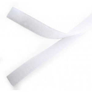 Лента липучая Eurolan Velcro, открывающаяся, 20 мм Ш, 5 000 мм Д, цвет: белый