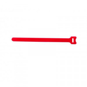 Стяжка кабельная Eurolan Velcro, открывающаяся, 12 мм Ш, 210 мм Д, 10 шт, цвет: красный