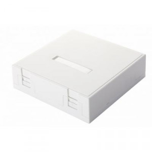 Коробка для настенного монтажа Eurolan, вводов: 3, внешняя, с катушкой намотки кабеля, цвет: белый